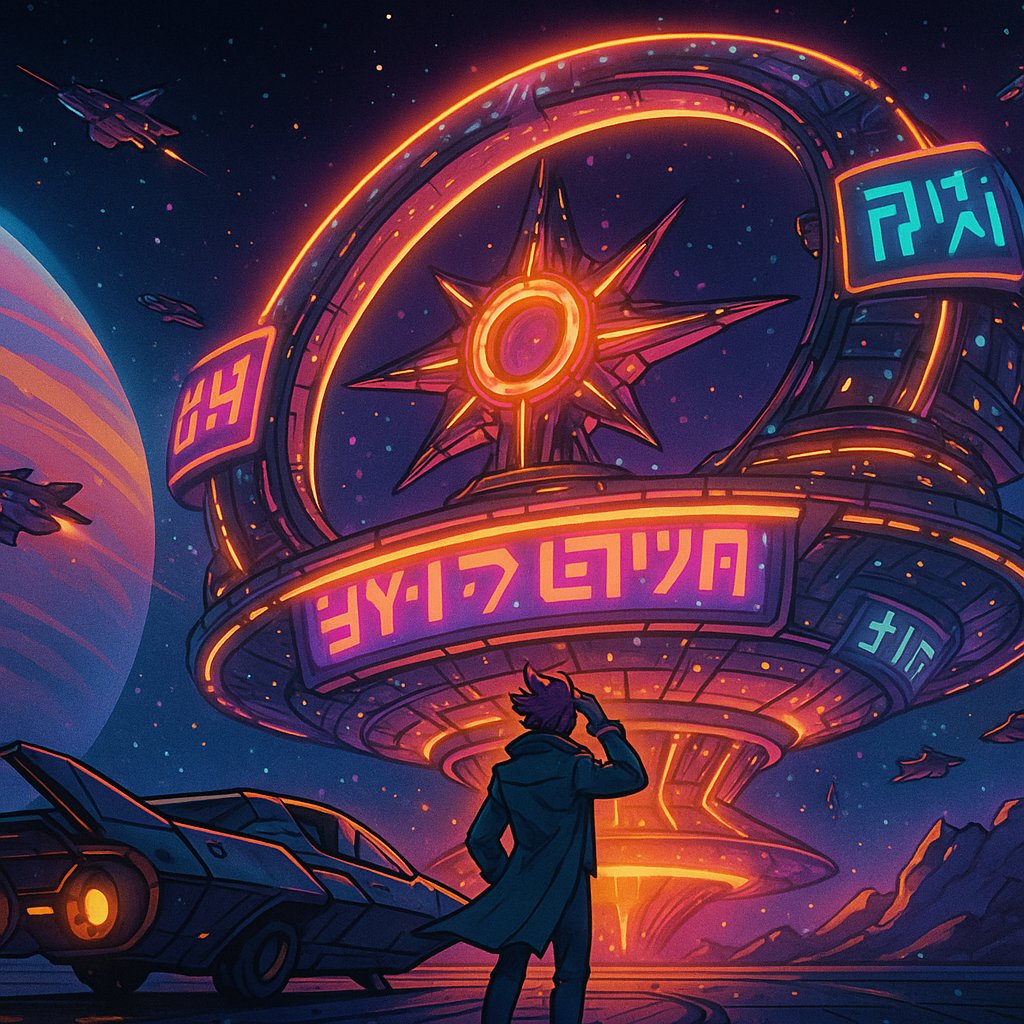 Permainan slot dengan tema warna neon pink dan tema futuristik